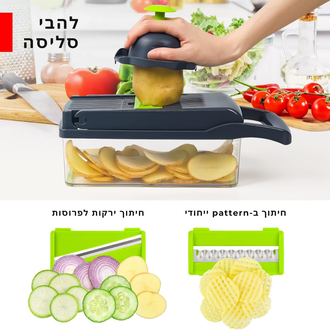 ChopMaster Pro™ – מכונת חיתוך וסליסה 14 ב-1 המושלמת למטבחים עסוקים