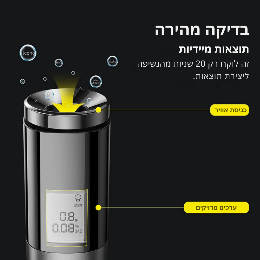 AlcoBreath – המכשיר החכם למדידת רמת האלכוהול בדם